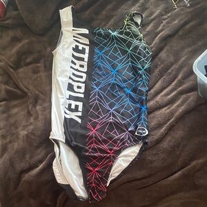 Colorful Geometric One-Piece Leotard